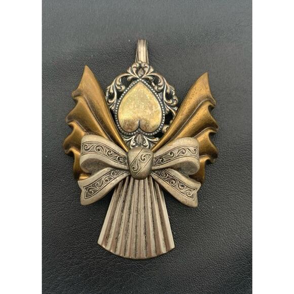 Vintage Stunning Handmade Multi Tone Angel Dress Clip Spoon Brooch - Picture 1 of 4